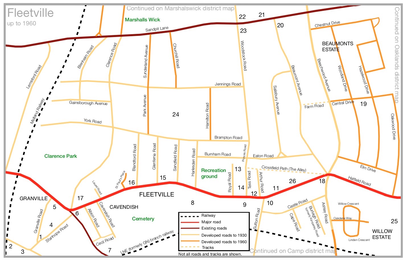 Fleetville map