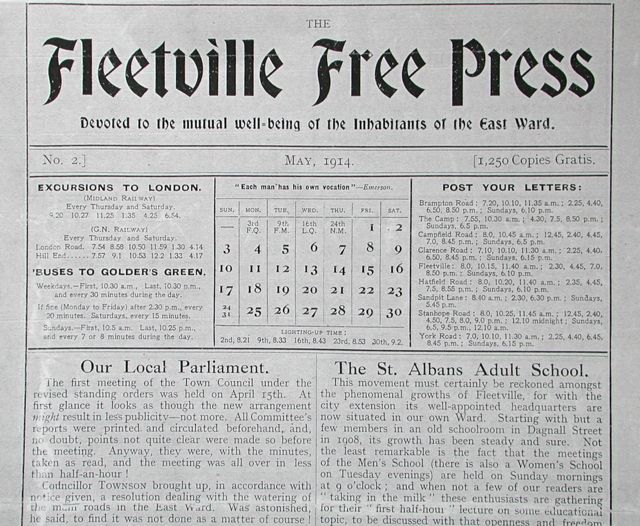 Fleetville Free Press 1915