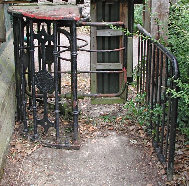 Former turnstile gate Clarence Park