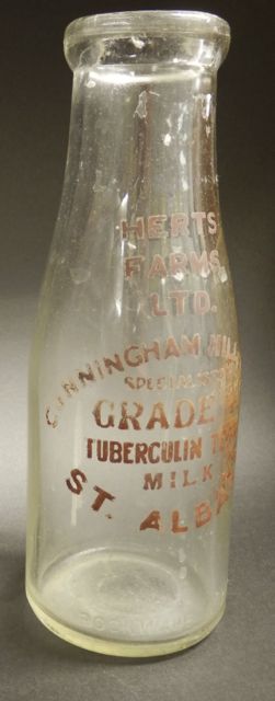 Cunningham Hill Farm milk bottle