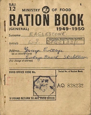 Ration book cover